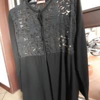 Abito nero elegante con  pizzo