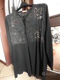 Abito nero elegante con  pizzo