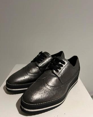 Sneakers Stringate Zara Grigio metallizzato– Nr 39
