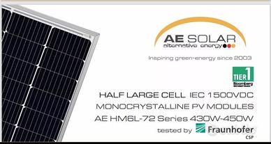 n.5 pannelli fotovoltaici AE SOLAR 450W