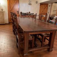 Vendita completo di tavolo sedie e panca in noce