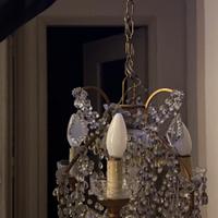 Lampadario a gocce stile impero