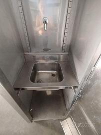 Lavello porta scopa in acciaio inox 