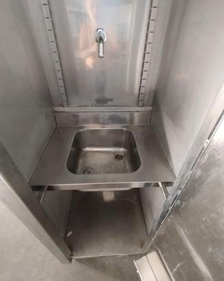Lavello porta scopa in acciaio inox 