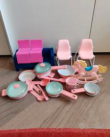 Lotto Accessori Casa Barbie Vintage Mattel 