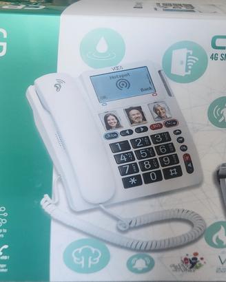 Telefono 4g fisso + bracciale SOS anziani fragili