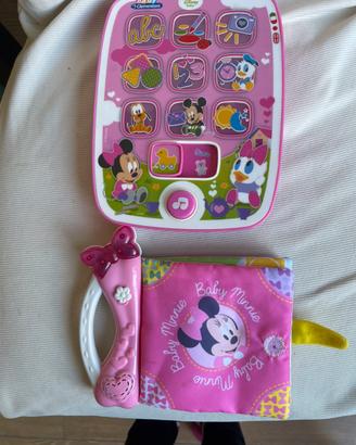 ipad e libro Minnie baby clementoni