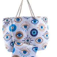 Borsa Mare in Tessuto 56x16x36 cm con Pochette