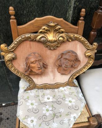 Quadro da appendere Gesu e madonna in legno