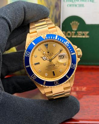 Rolex Submariner 16618 Sultan Dial Full Set oro 18