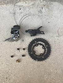 Set deragliatore Sram comando Shimano corone 22/34