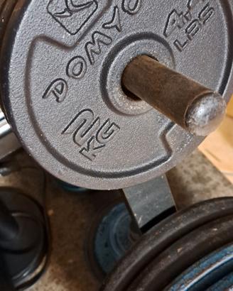 Set Pesi Palestra in GHISA  + Bilancieri e 