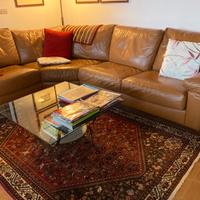 Divano angolare in pelle Busnelli