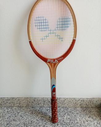 Racchetta tennis in legno Fila con fodero termico