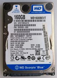 Hard disk 160GByte 2.5" SATA Western Digital BLUE