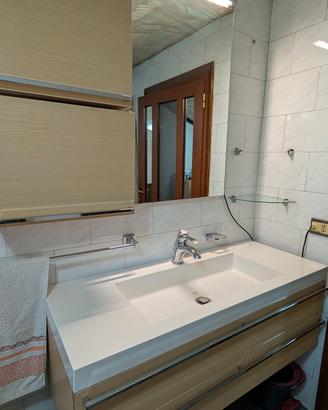 arredo bagno completo di specchio con led 