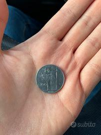 Moneta da 100 lire Minerva del 1955