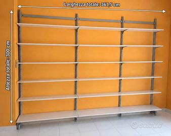 Scaffalatura modulare per negozio con mensole