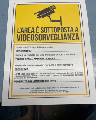 Cartello videosorveglianza