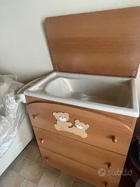 Cassettiera con  vaschetta fasciatoio 65 euro