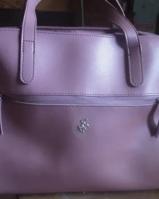 Borsa semplice in pelle, di un rosa