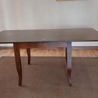 TAVOLO LEGNO COLOR NOCE 90 x 90 APRIBILE A LIBRO