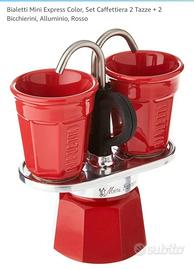 Bialetti Mini Express Alluminio Rossa set completo