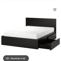 Letto Ikea malm nero