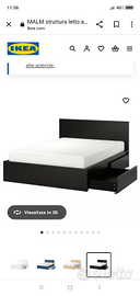 Letto Ikea malm nero