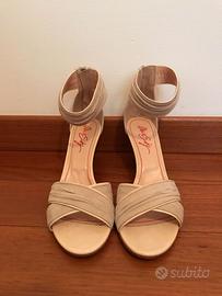 Sandali Miss Sixty in pelle scamosciata beige n 39
