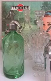 Lotto vintage: sifone da seltz e due bottiglie
