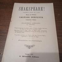 Raro Libretto Operetta "SHAKSPEARE!" - Gastone Se