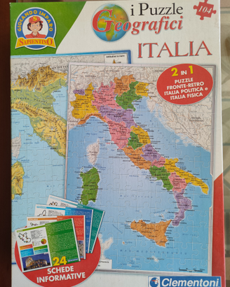 Puzzle Geografico dell'Italia fronte-retro