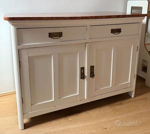 Madia con ripiano in marmo rosso di Verona