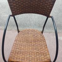 sedia con telaio in ferro 