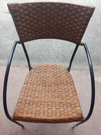 sedia con telaio in ferro 