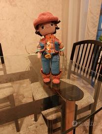 Piccolo Cow Boy - Pupazzo amigurumi