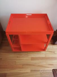 mobile carrello bar vintage arancione