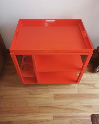 mobile carrello bar vintage arancione