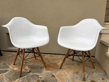 Coppia sedie vintage design Eames DWA