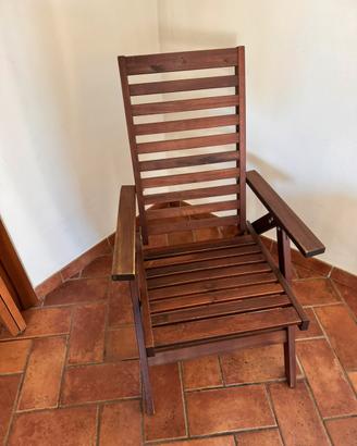 Sdraio/poltrona in legno per interni ed esterni