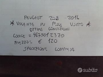 Volante in pelle peugeot 208 del 2016