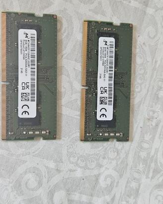 Coppia RAM 16GB (2x8GB) DDR4 3200MHz SODIMM Micron