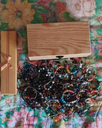 Lotto bracciali con pietre semipreziose 