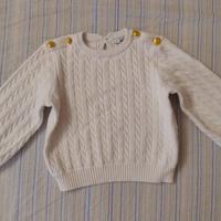 Maglione bimba JANICE 18 mesi - Bianco trecce 