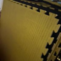 Tatami bicolor nero/giallo 3 cm 1x1 m