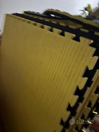 Tatami bicolor nero/giallo 3 cm 1x1 m