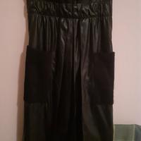 gonna in similpelle nera 