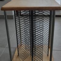 Porta CD in legno e metallo 