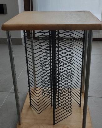Porta CD in legno e metallo 
